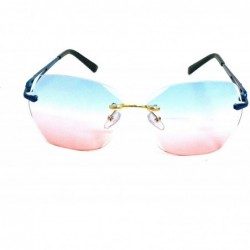 Round New Stylish Aviator UV Protected Unisex Sunglasses - Sky Blue - C718XTUXHO0 $27.20