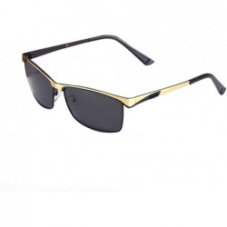 Rectangular Ultra Lightweight Rectangular Polarized Sunglasses 100% UV protection - Gold - CA18NM78ZWO $19.69