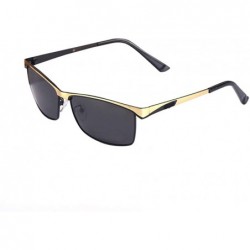 Rectangular Ultra Lightweight Rectangular Polarized Sunglasses 100% UV protection - Gold - CA18NM78ZWO $39.38