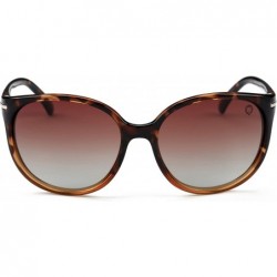 Oversized Polarized Sunglasses for Women - LP10509 - Tortoiseshell / Brown Gradient Lens - CM18IL69RXE $13.27