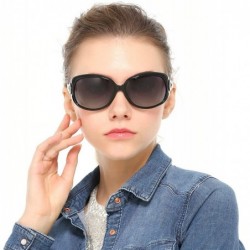 Oversized Polarized HD TAC Sunglasses for Women Ladies Vintage Retro Round Mirrored Lens UV400 Protection - C - CF198NXOQ08 $...