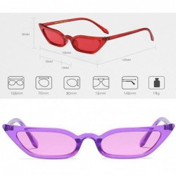 Goggle Goggles Vintage Cat Eye Sunglasses Candy Color Small frame sunglasses - C1 - CM18CHX4Z3A $26.62