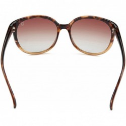 Oversized Polarized Sunglasses for Women - LP10509 - Tortoiseshell / Brown Gradient Lens - CM18IL69RXE $13.27