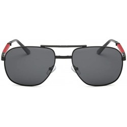Aviator Men Women Classic Polarized Folding Sunglasses With Premium Cleaning Cloth and Leather Case - Red - CW1947W3KA5 $11.58