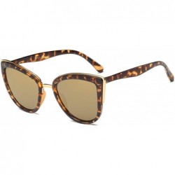 Oversized Women Retro Vintage Round Cat Eye UV Protection Fashion Oversized Sunglasses - Tortoise - C018WU0NCU6 $20.04