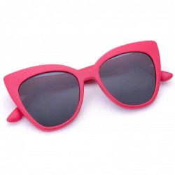 Round Multi-typle Fashion Sunglasses for Women Plastic Frame Mirrored Lens - Retro Vintage Cateye - G Red - CO18HC2N3HQ $6.92