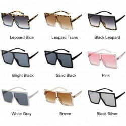 Rimless Oversized Shades Women Sunglasses Fashion Square Glasses Big Frame Vintage Retro Female Unisex Feminino - C4198ZTE3UR...