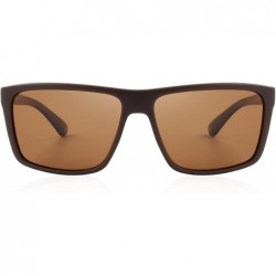 Square Men Polarized Sunglasses Male Women Outdoor Fishing Sun glasses - Brown - CV189UTUXON $9.69