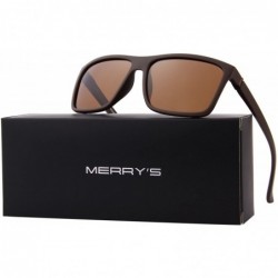 Square Men Polarized Sunglasses Male Women Outdoor Fishing Sun glasses - Brown - CV189UTUXON $9.69