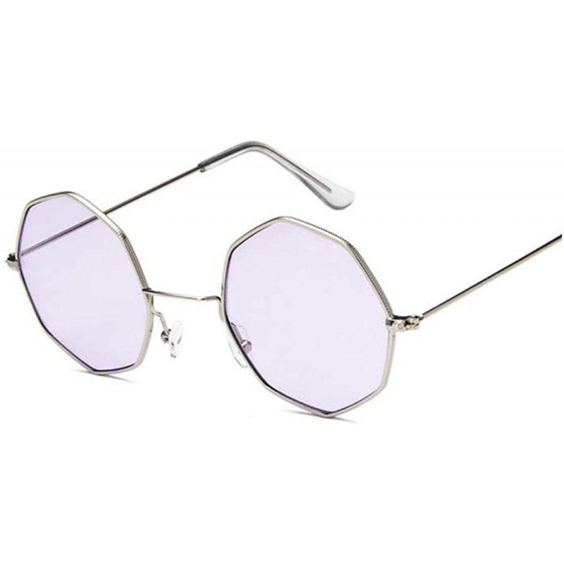 Rimless Fashion Unisex Polygon Sunglasses Women Classic Sea Gradient Shades Sun Glasses Small Square Alloy Mirror - C8198ZTIE...