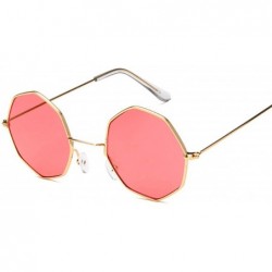 Rimless Fashion Unisex Polygon Sunglasses Women Classic Sea Gradient Shades Sun Glasses Small Square Alloy Mirror - C8198ZTIE...