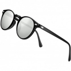 Rimless SUNGLASSES FOR MEN WOMEN - Half Frame Polarized Classic fashion womens mens sunglasses FD4003 - Reflective Silver - C...