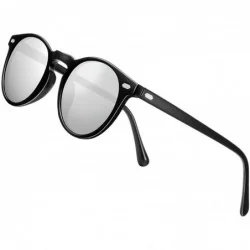 Rimless SUNGLASSES FOR MEN WOMEN - Half Frame Polarized Classic fashion womens mens sunglasses FD4003 - Reflective Silver - C...