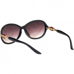 Butterfly Womens 90s Rhinestone Bling Jewel Butterfly Sunglasses - Black Red - C118NWSOOMU $11.81