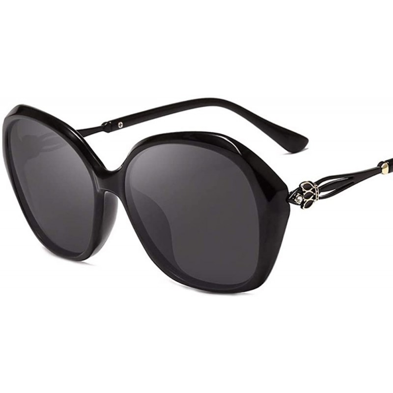 Oversized Polarized Sunglasses large frame sunglasses drill-in female anti-ultraviolet ray - B - CV18Q0EXRLK $28.81