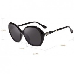 Oversized Polarized Sunglasses large frame sunglasses drill-in female anti-ultraviolet ray - B - CV18Q0EXRLK $28.81