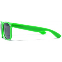 Rectangular Iconic Horn Rimmed Classic Sunglasses - Bright Neon Colors - Green - CF12NSD3WK1 $7.87
