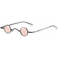 Round Small Round Vintage Sunglasses - Pink - CK199DOZLXC $47.37