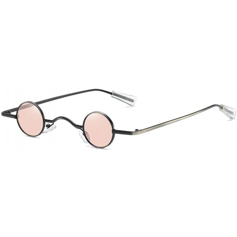 Round Small Round Vintage Sunglasses - Pink - CK199DOZLXC $20.84