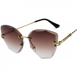 Oversized DESIGN Fashion Sun Glasses RimlWomen Sunglasses Vintage Alloy Frame Classic Shades Oculo - 6 - CE197Y6W9UD $15.74