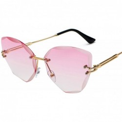 Oversized DESIGN Fashion Sun Glasses RimlWomen Sunglasses Vintage Alloy Frame Classic Shades Oculo - 6 - CE197Y6W9UD $15.74