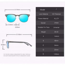 Aviator Men's Polarized Sunglasses All-Aluminum-Magnesium Sunglasses Classic Driver's Sunglasses - F - CQ18QS0CO9I $37.02