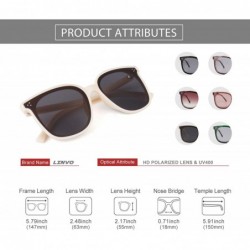 Round Designer Oversized Polarized Sunglasses for Women Cat Eye Sun Glasses-FZ61 - Off-white Frame / Grey Lens - CO18U9EC3DW ...