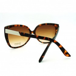 Butterfly Oversized Butterfly Frame Sunglasses Womens Chic Celebrity Fashion Shades - Tortoise - CP11DEZ8K2P $12.90