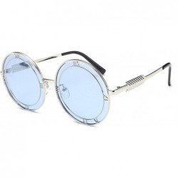 Sport Classic style Sunglasses for women metal Resin UV400 - Transparent Blue - CR18SAT4SD3 $23.34