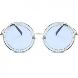 Sport Classic style Sunglasses for women metal Resin UV400 - Transparent Blue - CR18SAT4SD3 $23.34