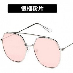 Rimless Women Sunglasses Retro Big Luxury Mirror Round Sun Glasses Metal Frame Vintage Oversized - 1 - CX198ZTOUNK $63.04