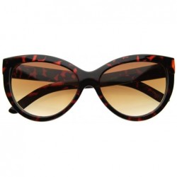 Cat Eye High Temple Bold Retro Womens Mod Updated Cat Eye Sunglasses (Tortoise Amber) - CP116Q2IAS1 $19.07