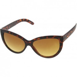 Cat Eye High Temple Bold Retro Womens Mod Updated Cat Eye Sunglasses (Tortoise Amber) - CP116Q2IAS1 $10.45