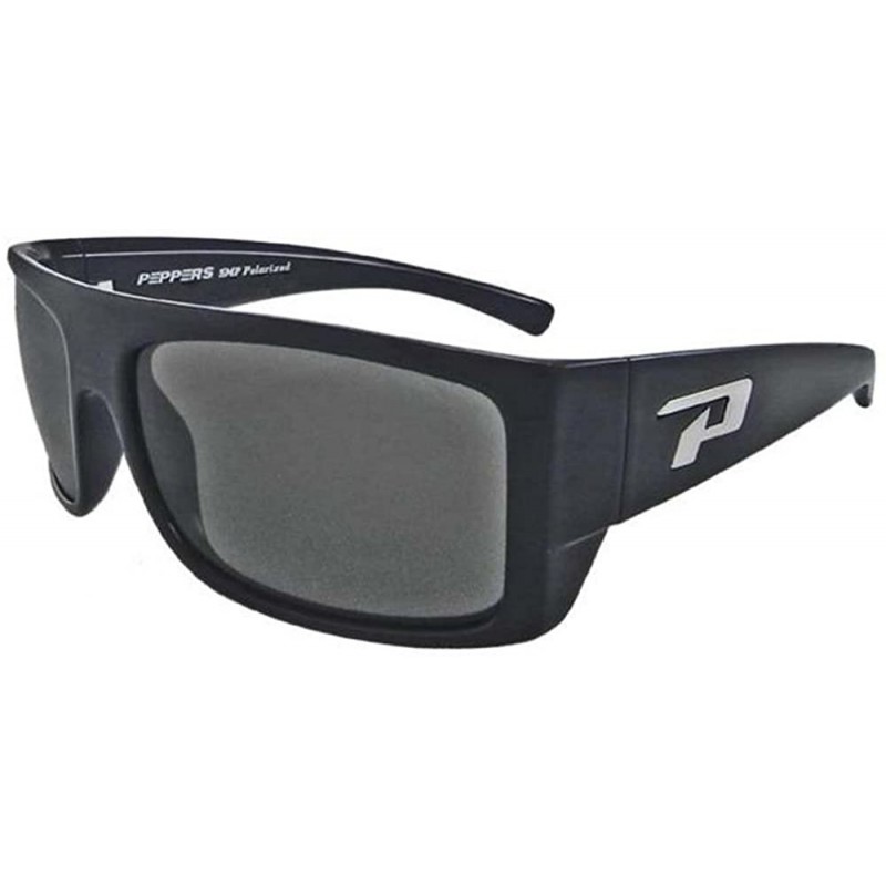 Rectangular Polarized Sunglasses Man-O-War - Shiny Black/Smoke - C111D5VU5HL $49.81