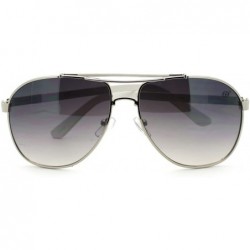 Aviator Square Aviator Sunglasses Designer Fashion Navigator Unisex - White - C011S2W665N $8.28