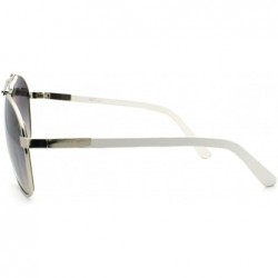Aviator Square Aviator Sunglasses Designer Fashion Navigator Unisex - White - C011S2W665N $8.28