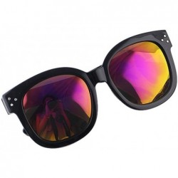 Square Trendy Colored Square Plastic Sunglasses with Sunglasses Cases - Yellow - C312GD3G5OJ $12.20