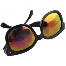 Square Trendy Colored Square Plastic Sunglasses with Sunglasses Cases - Yellow - C312GD3G5OJ $12.20