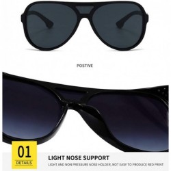 Oversized Unisex Steampunk Designer Square Sunglasses(Black) - Blue - CE194X7NM9D $10.85