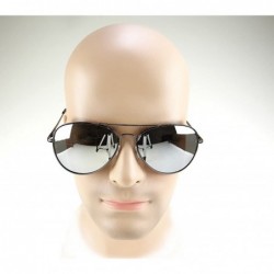 Aviator Mirrored Aviator Sunglasses. Orange- Blue- Green- Gold or Silver Flashed Mirror Lens. - Mirrored Lens - C812F8QYDWD $...