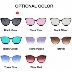 Cat Eye Vintage Cat Eye Sunglasses Women New Lovely Sun Glasses For Ladies Cute Sexy Cool Retro Uv400 - Wine Red - CC198XURNC...