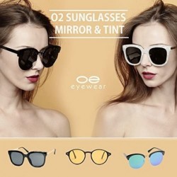 Oversized 97800-1 Premium Soft Horned Rim Matte Finish Mirror Retro Sunglasses - Black/ Bronze - C918OENWWQ9 $11.30