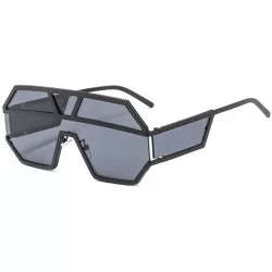 Square One Piece Lens Sunglasses Women Oversized Square Sun Glasses Men Sun Glasses Shades UV400 - 1 - CU18QWTHR6D $58.10