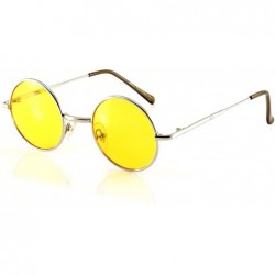 Round Indie Festival Small Hippie Round Deep Color Sunglasses A062 - Yellow - C21899A56SK $17.97