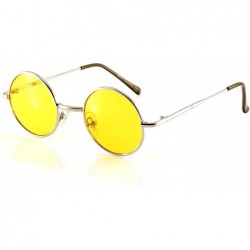 Round Indie Festival Small Hippie Round Deep Color Sunglasses A062 - Yellow - C21899A56SK $11.90