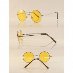 Round Indie Festival Small Hippie Round Deep Color Sunglasses A062 - Yellow - C21899A56SK $11.90