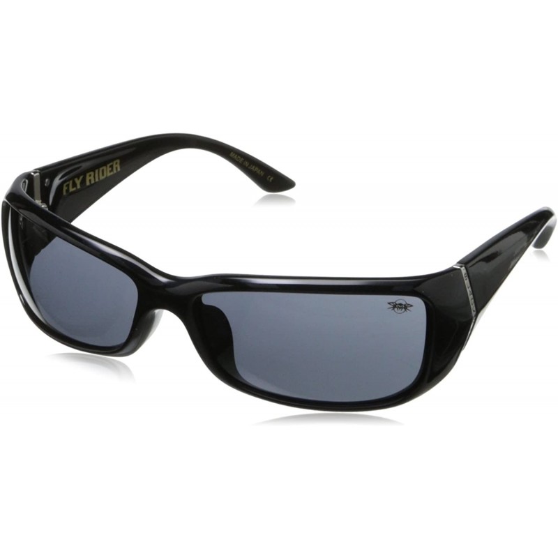 Wrap Black Flys Fly Rider Wrap Sunglasses - Shiny Black - C911IJEJAK1 $45.36