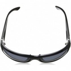 Wrap Black Flys Fly Rider Wrap Sunglasses - Shiny Black - C911IJEJAK1 $45.36