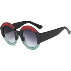 Oversized Retro Vintage Circle Round Oversized UV Protection Fashion Sunglasses - Red - CC18IZ9XUEZ $19.17
