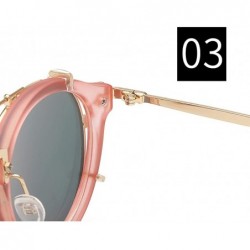 Oval Luxury Sunglasses Metal Frame-Classic Matte Shade Glasses-Polarized Unisex - D - C7190ONZ84I $35.66